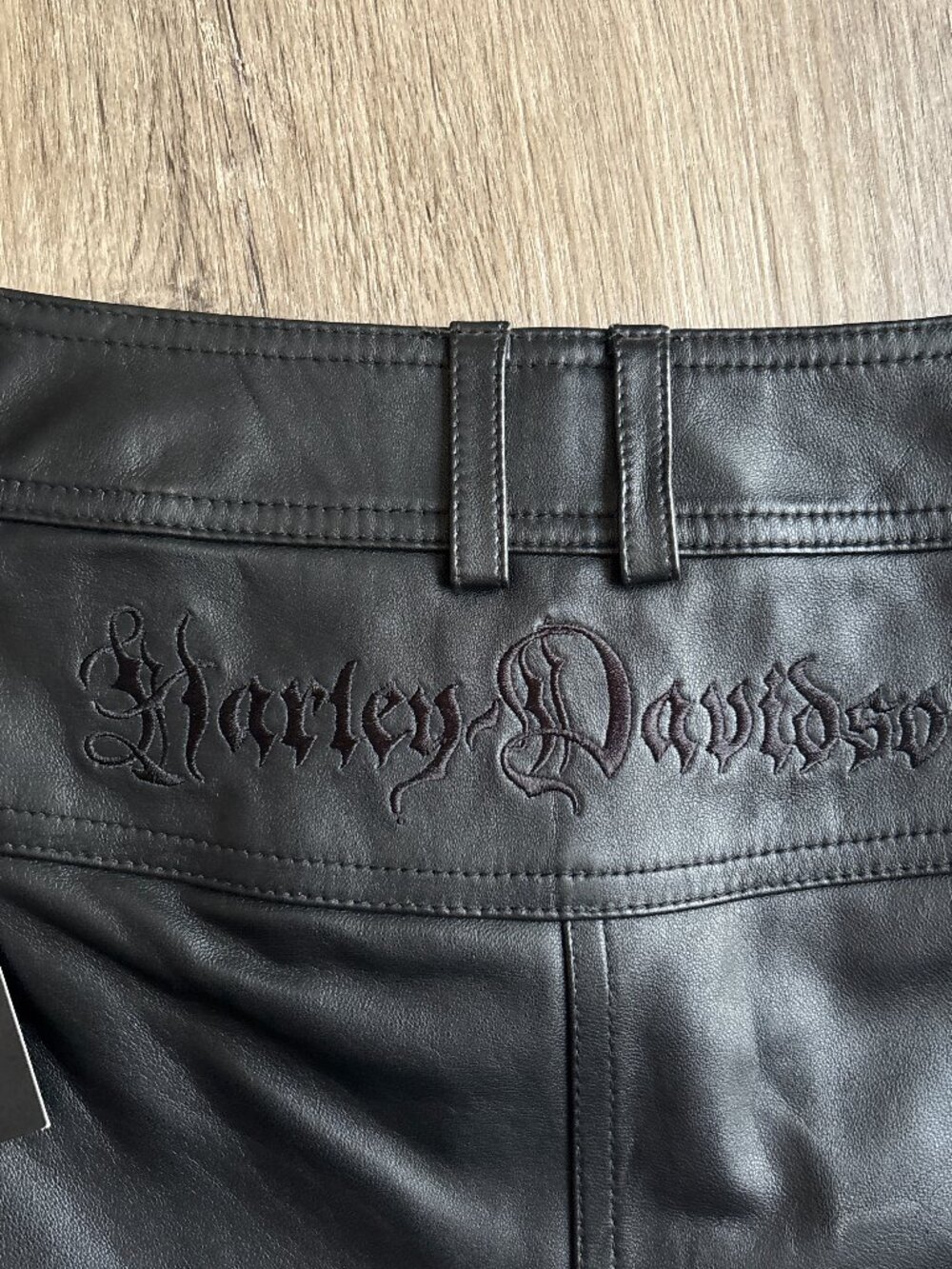 Harley Davidson Vintage YTK Leather Mini Skirt Size 2 - Picture 7 of 10